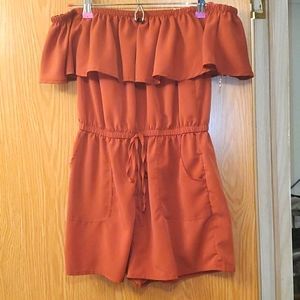 Cold shoulder romper